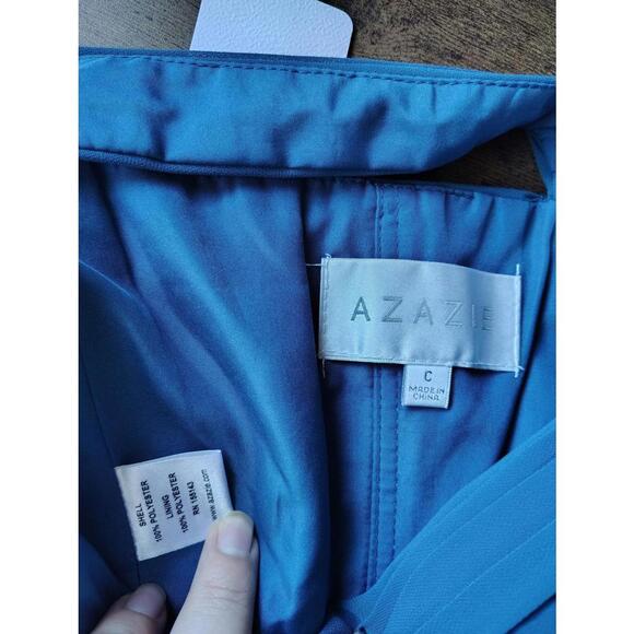 Azazie Blue jumper romper wedding Criss-Cross nwt size S David's Bridal Maid - Picture 6 of 9